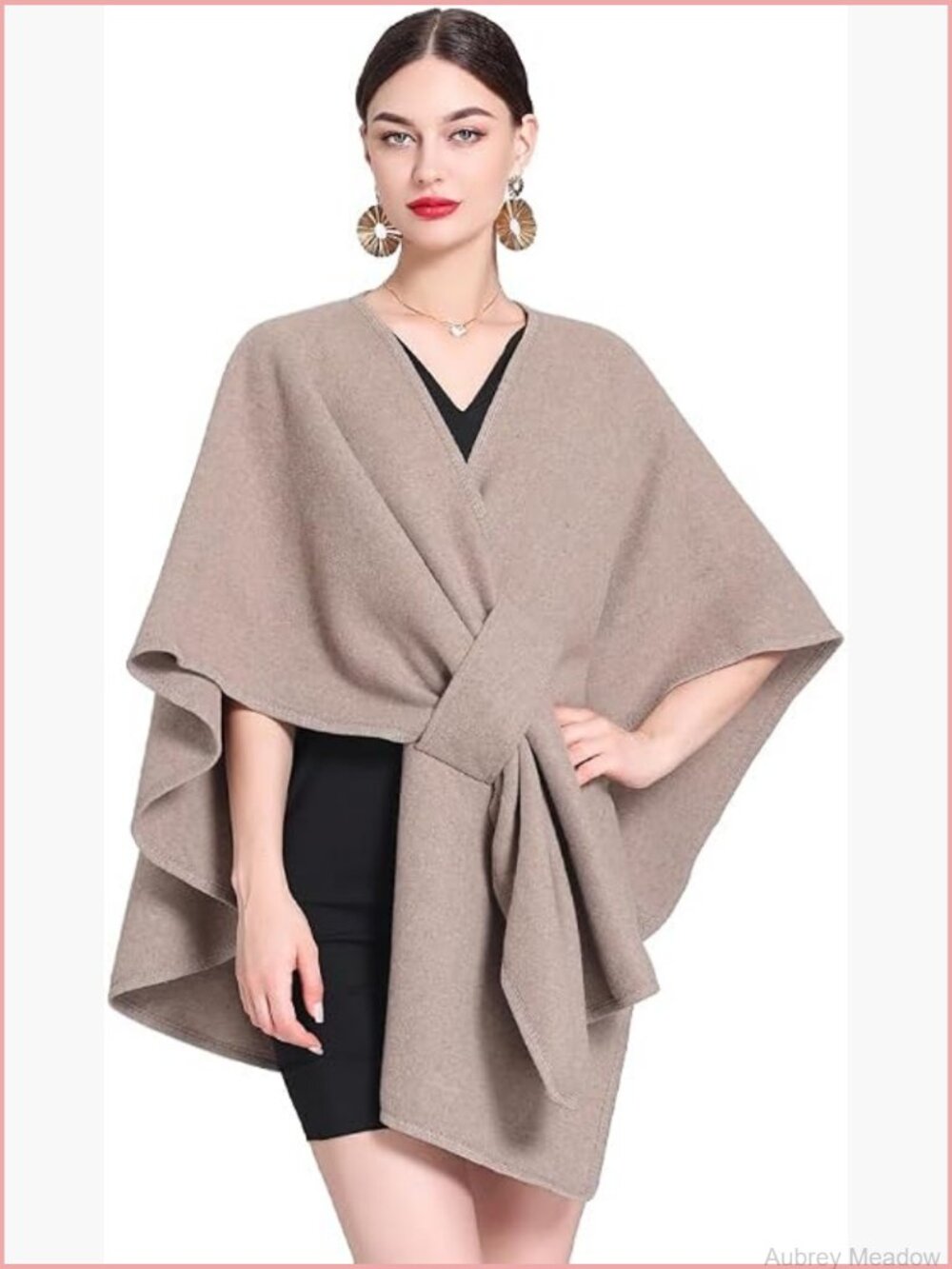Open Front Cardigan Shawl Poncho Ruana Cape Plus Size Knit Wrap